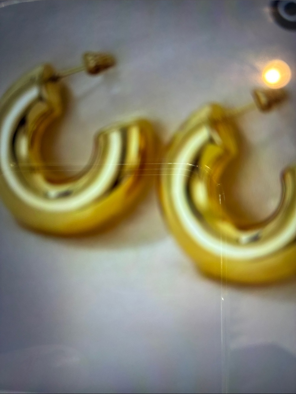 Gold Chunky Hoop Earrings - Women Jewelry